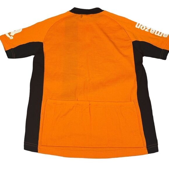 Woolistic AMAZON ORANGE WOOL Cycling Jersey Merino Sewn Logos bike rare XL women - Picture 8 of 8